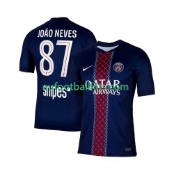 Paris Saint Germain Joao Neves 87 Home Football Shirts 2025-2026 Men LS