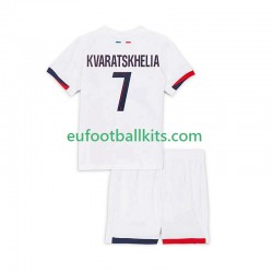Paris Saint Germain Khvicha Kvaratskhelia 7 Away Football Shirts 2025-2026 Kids LS