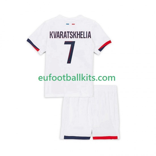 Paris Saint Germain Khvicha Kvaratskhelia 7 Away Football Shirts 2025-2026 Kids LS