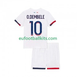 Paris Saint Germain Ousmane Dembele 10 Away Football Shirts 2025-2026 Kids LS