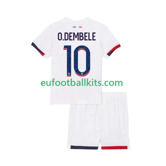 Paris Saint Germain Ousmane Dembele 10 Away Football Shirts 2025-2026 Kids LS