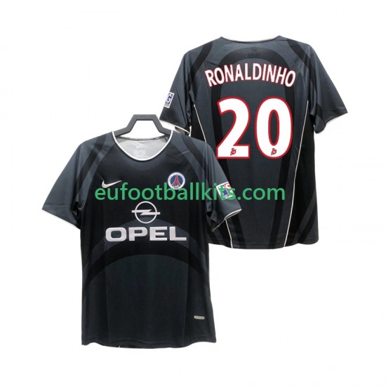 Paris Saint Germain RONALDINHO 20 Retro Third Football Shirts 2001 2002 Men LS