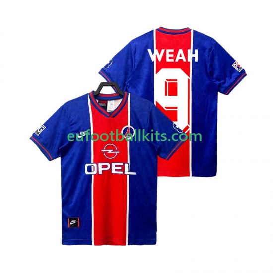 Paris Saint Germain WEAH 9 Retro Home Football Shirts 1995 1996 Men LS