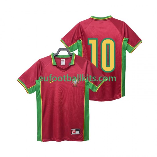 Portugal 10 Retro Home Football Shirts 1998 Men LS