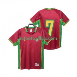Portugal 7 Retro Home Football Shirts 1998 Men LS