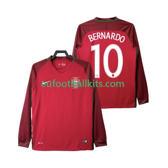 Portugal BERNARDO 10 Retro Home Football Shirts 2016 Men SS