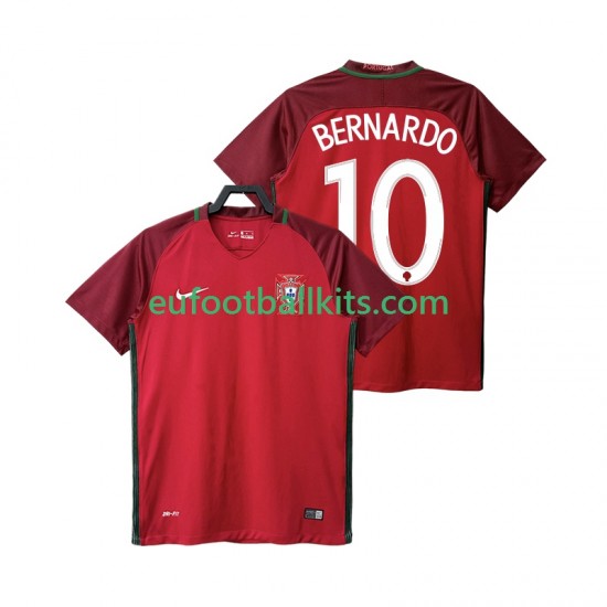 Portugal BERNARDO 10 Retro Home Football Shirts 2016 Men LS
