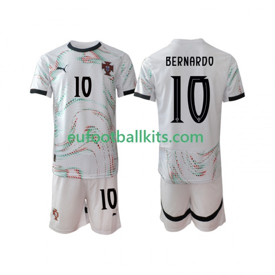 Portugal Bernardo Silva 10 Away Football Shirts 2025-2026 Kids LS