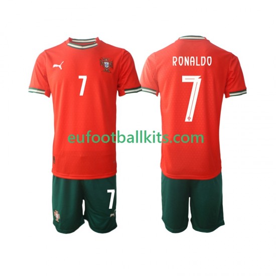 Portugal Cristiano Ronaldo 7 Home Football Shirts 2025 Kids LS