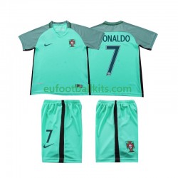 Portugal Cristiano Ronaldo 7 Retro Away Football Shirts 2016 Kids LS