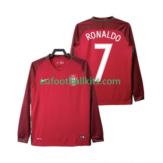 Portugal Cristiano Ronaldo 7 Retro Home Football Shirts 2016 Men SS