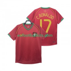 Portugal Crstiano Ronaldo 17 Retro Home Football Shirts 2006 Men LS