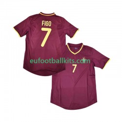 Portugal Figo 7 Retro Home Football Shirts 2000 Men LS