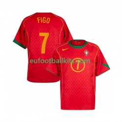 Portugal Figo 7 Retro Home Football Shirts 2004 Men LS