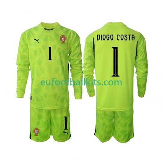 Portugal Goalkeeper Diogo Costa 1 Home Football Shirts 2025 Kids SS