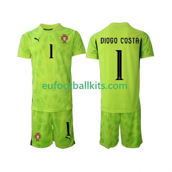 Portugal Goalkeeper Diogo Costa 1 Home Football Shirts 2025 Kids LS
