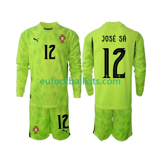 Portugal Goalkeeper Jose Sa 12 Home Football Shirts 2025 Kids SS