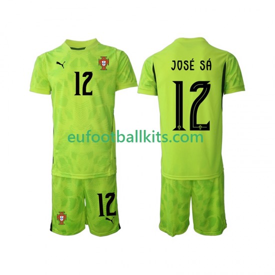 Portugal Goalkeeper Jose Sa 12 Home Football Shirts 2025 Kids LS