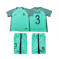 Portugal PEPE 3 Retro Away Football Shirts 2016 Kids LS