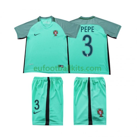 Portugal PEPE 3 Retro Away Football Shirts 2016 Kids LS