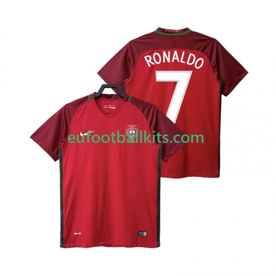 Portugal RONALDO 7 Retro Home Football Shirts 2016 Men LS