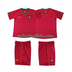 Portugal Retro Home Football Shirts 2006 Kids LS