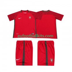 Portugal Retro Home Football Shirts 2016 Kids LS