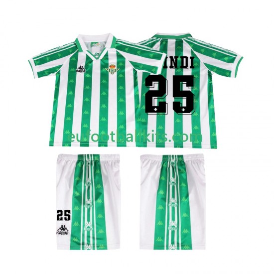 Real Betis FINIDI 25 Retro Home Football Shirts 1996 1997 Kids LS