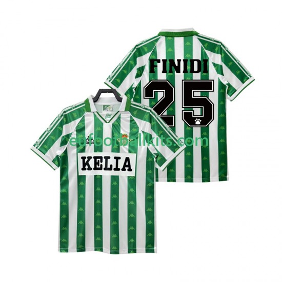 Real Betis FINIDI 25 Retro Home Football Shirts 1995 1996 Men LS