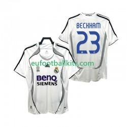 Real Madrid BECKHAM 23 Retro Home Football Shirts 2006 2007 Men LS