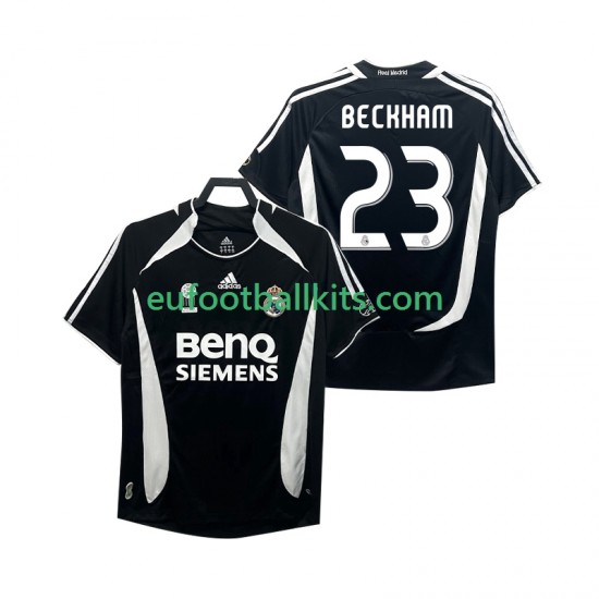 Real Madrid Beckham 23 Third Football Shirts Retro 2006 2007 Men LS