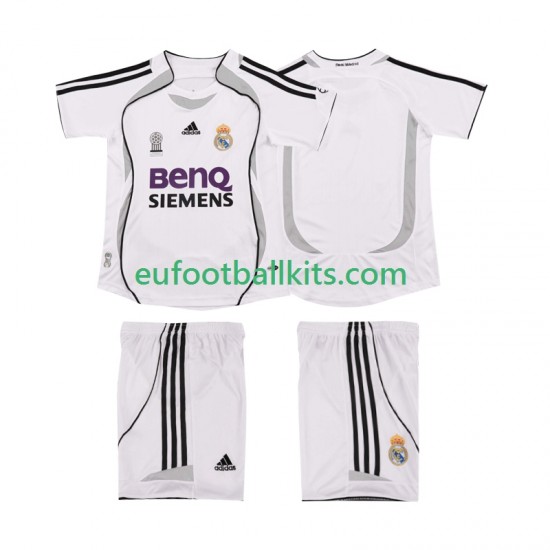 Real Madrid Home Football Shirts Retro 2006 2007 Kids LS