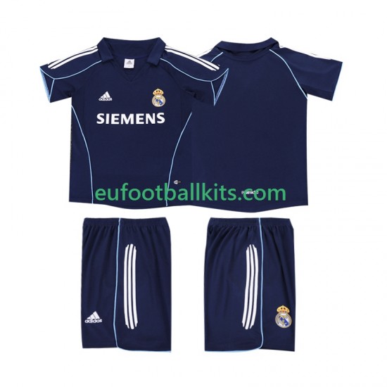 Real Madrid Retro Away Football Shirts 2005 2006 Kids LS