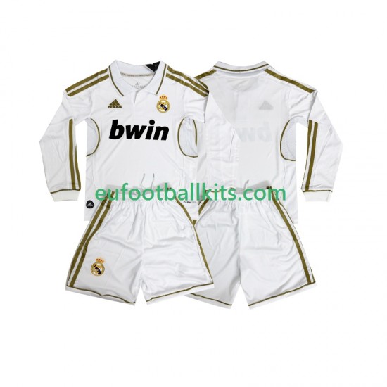 Real Madrid Retro Home Football Shirts 2011 2012 Kids SS