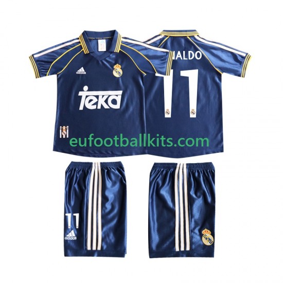 Real Madrid Cristiano Ronaldo 11 Retro Third Football Shirts 1998 1999 Kids LS