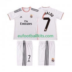 Real Madrid Cristiano Ronaldo 7 Home Football Shirts Retro 2013 2014 Kids LS