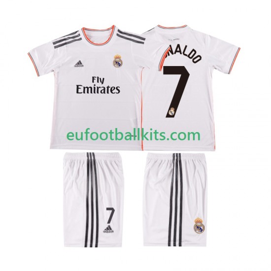 Real Madrid Cristiano Ronaldo 7 Home Football Shirts Retro 2013 2014 Kids LS