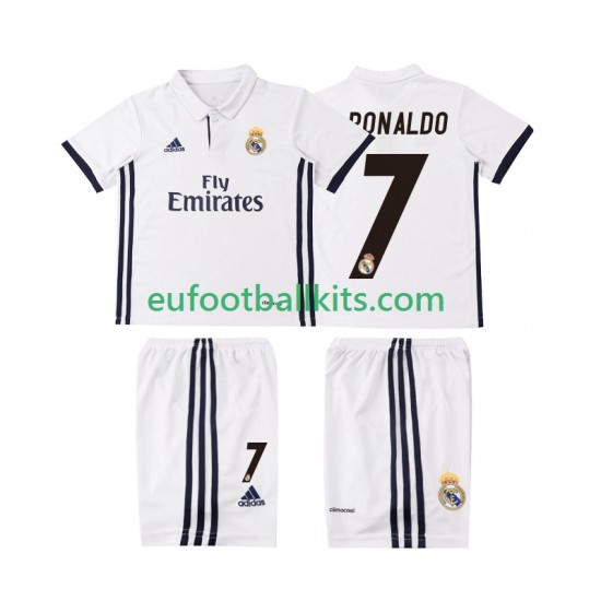 Real Madrid Cristiano Ronaldo 7 Home Football Shirts Retro 2016 2017 Kids LS
