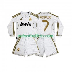Real Madrid Cristiano Ronaldo 7 Retro Home Football Shirts 2011 2012 Kids SS