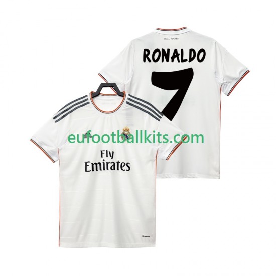 Real Madrid Cristiano Ronaldo 7 Home Football Shirts Retro 2013 2014 Men LS
