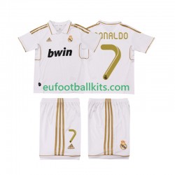 Real Madrid Cristiano Ronaldo 7 Retro Home Football Shirts 2011 2012 Kids LS