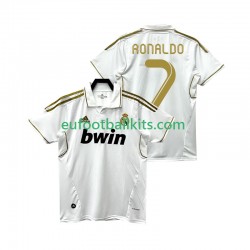 Real Madrid Cristiano Ronaldo 7 Retro Home Football Shirts 2011 2012 Men LS