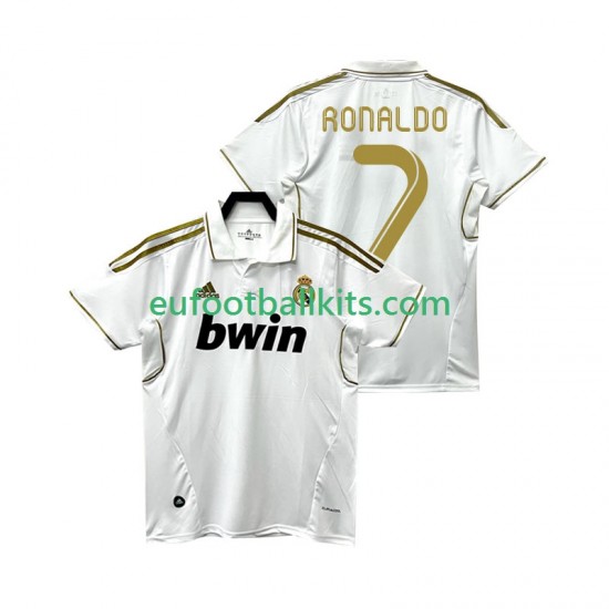 Real Madrid Cristiano Ronaldo 7 Retro Home Football Shirts 2011 2012 Men LS