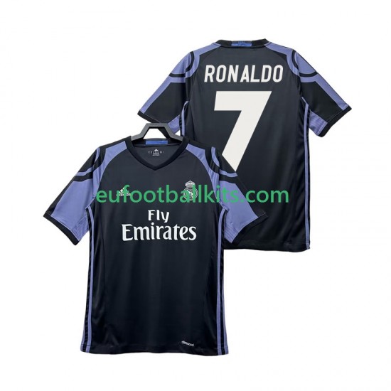 Real Madrid Cristiano Ronaldo 7 Third Football Shirts Retro 2016 2017 Men LS