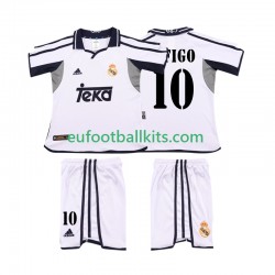 Real Madrid FIGO 10 Retro Home Football Shirts 2001 2002 Kids LS