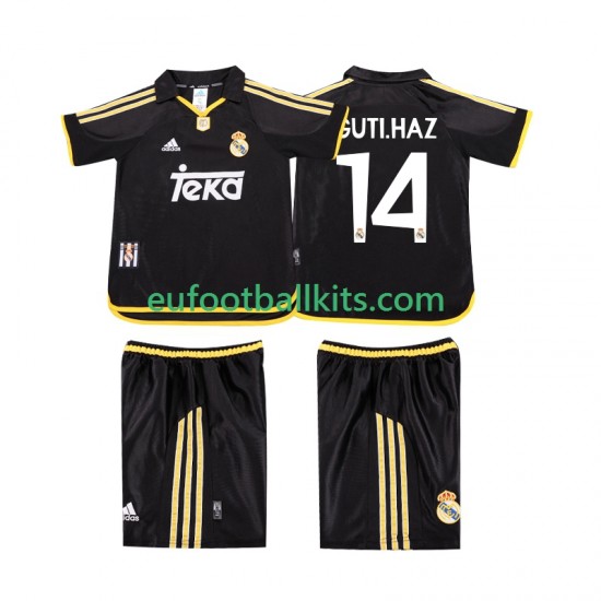 Real Madrid GUTI.HAZ 14 Retro Away Football Shirts 1999 2001 Kids LS