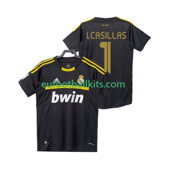Real Madrid Goalkeeper I.CASILLAS 1 Away Football Shirts Retro 2011 2012 Men LS