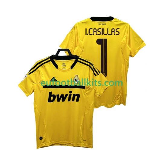 Real Madrid Goalkeeper I.CASILLAS 1 Home Football Shirts Retro 2011 2012 Men LS