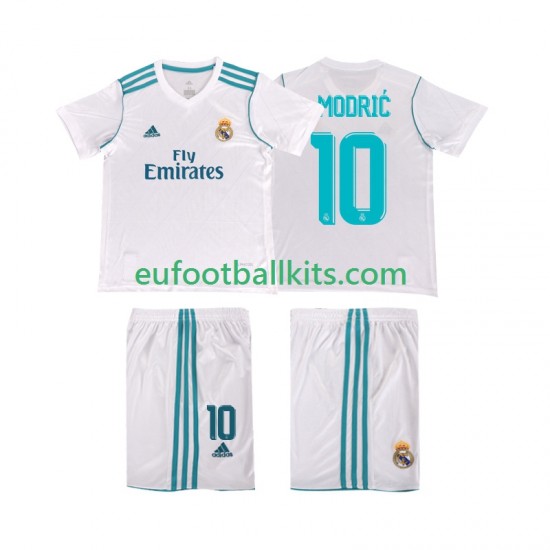 Real Madrid Modric 10 Home Football Shirts Retro 2017 2018 Kids LS