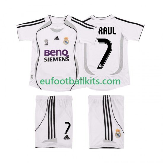 Real Madrid RAUL 7 Home Football Shirts Retro 2006 2007 Kids LS